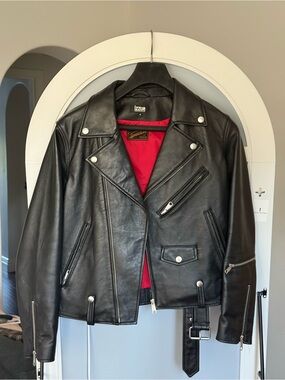 izzue Genuine Lamb Leather Moto Jacket | Size M | Excellent